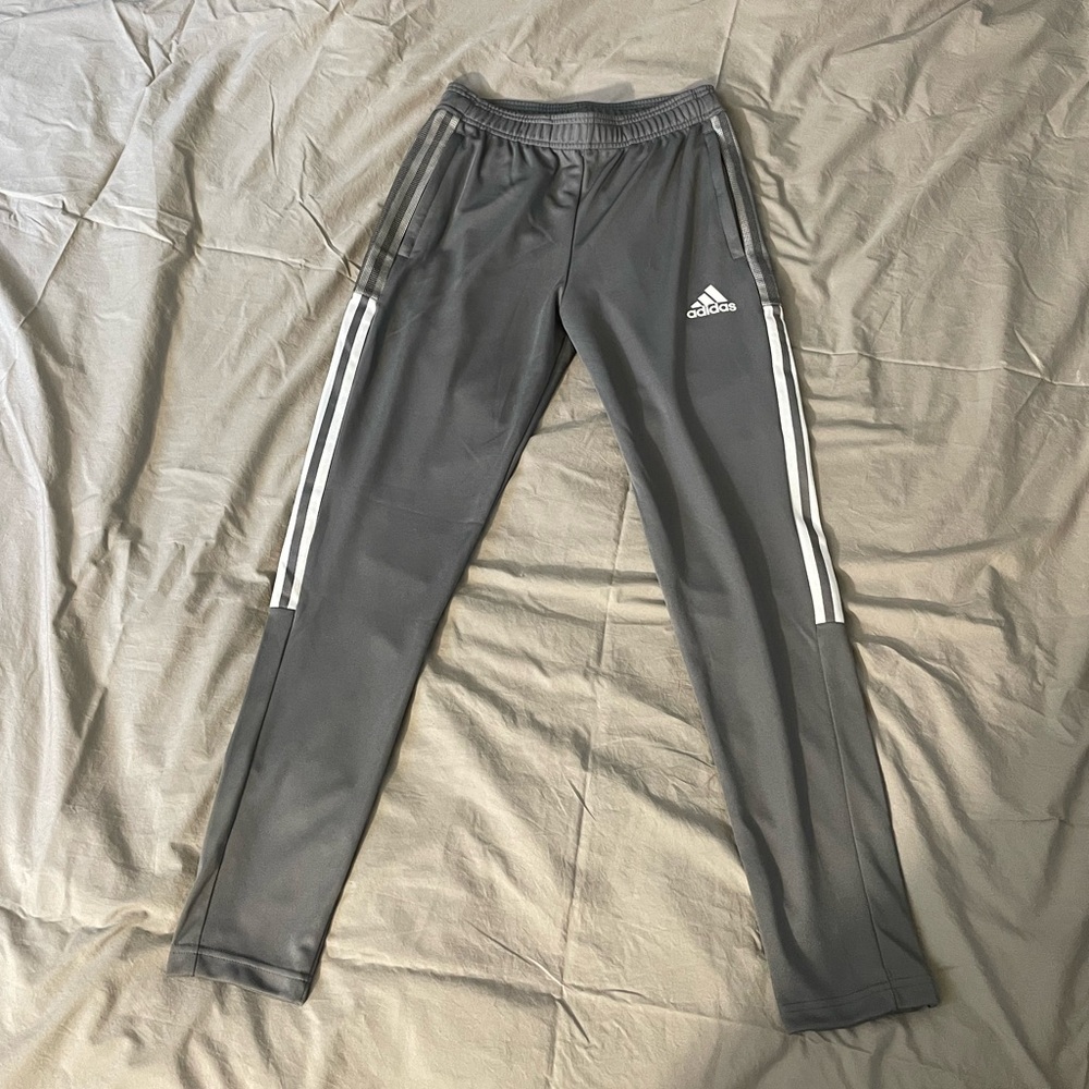 adidas grey athletic joggers